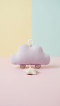 Lavender cream musical pull toy