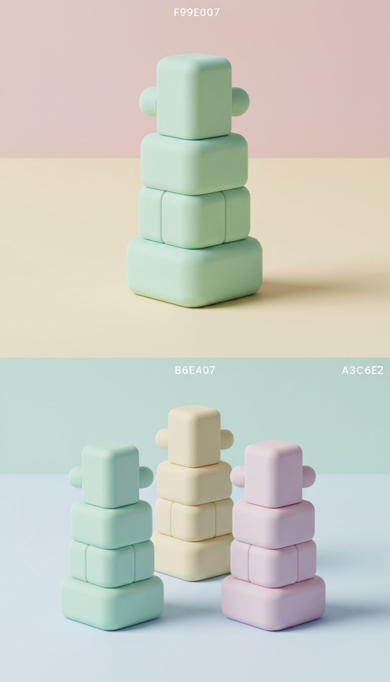 Mint pop stacking blocks