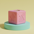 Bubblegum pink tactile shape sorter