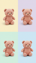 Peachy pink bear plush