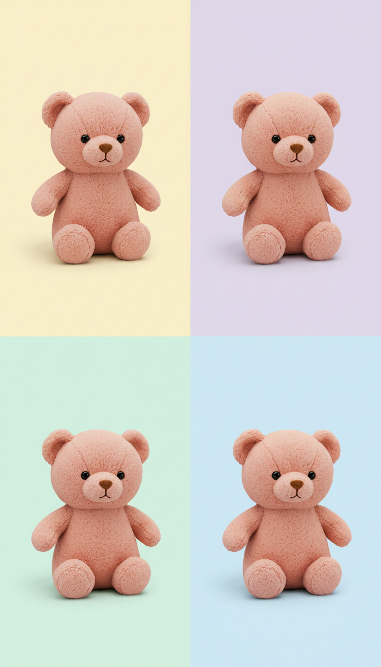 Peachy pink bear plush