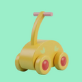 Sunburst yellow rolling push toy